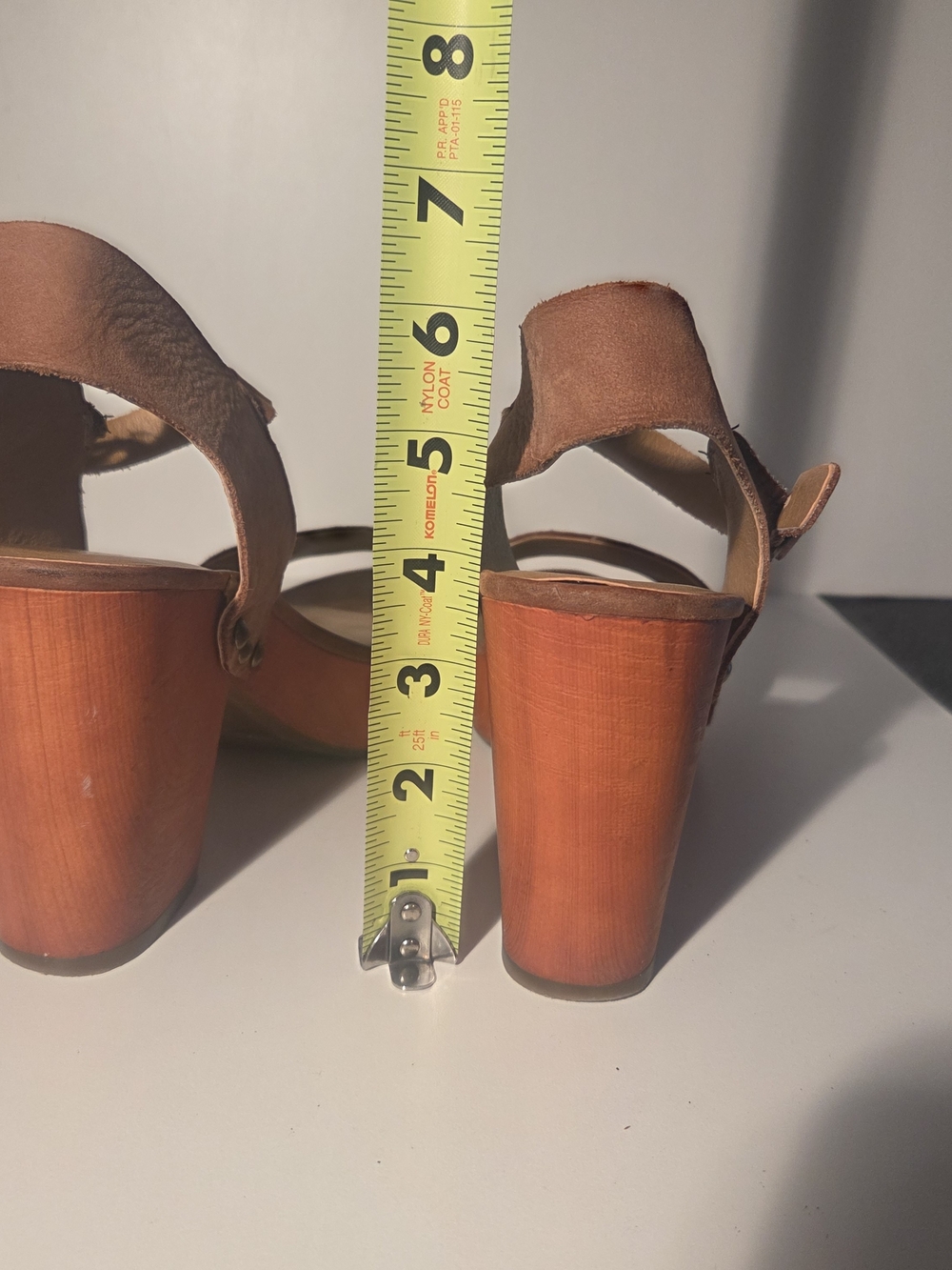 Lucky Brand Brown Suede Wooden Platform Sandals - Women's Size 9M - Picture 5 of 14
